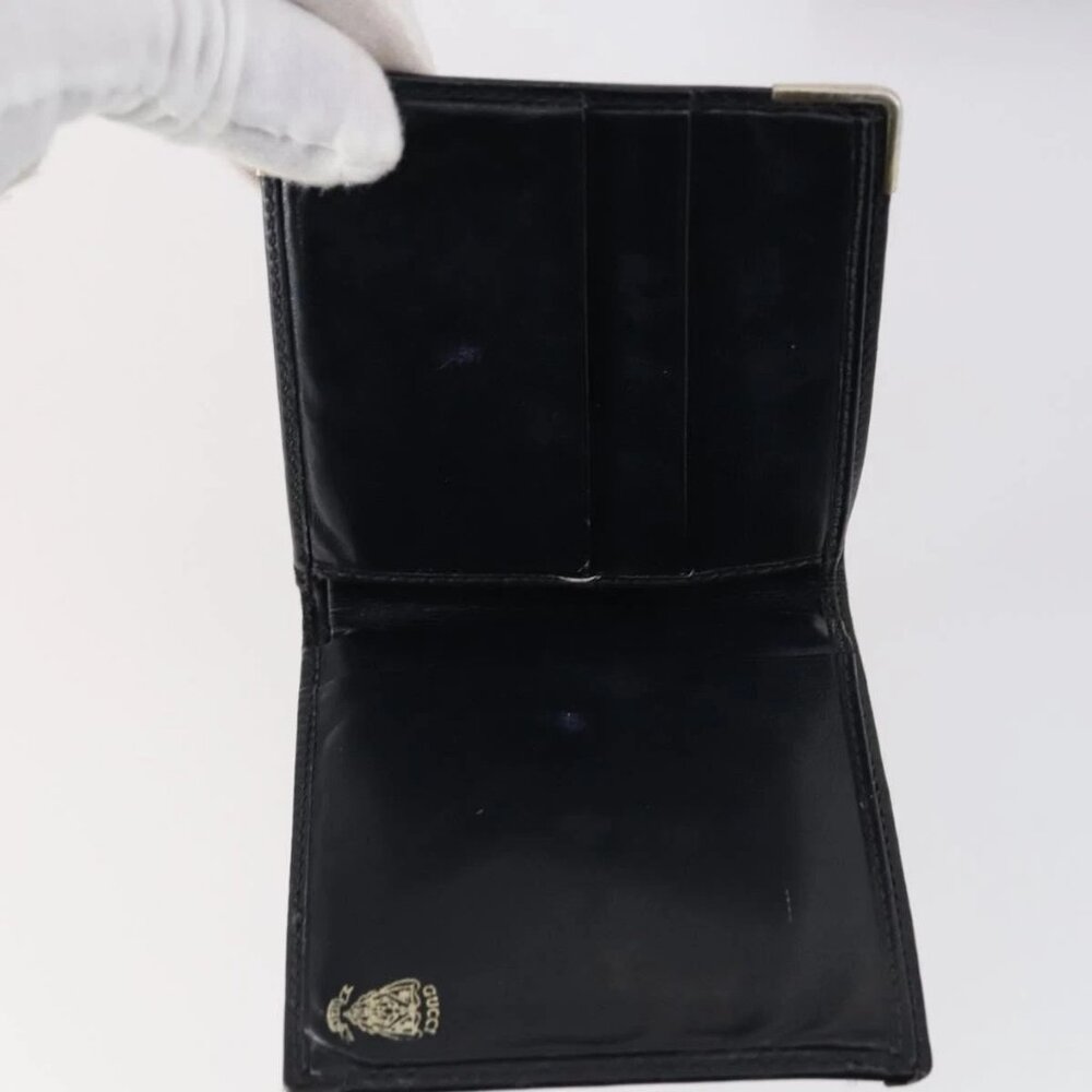 GUCCI GG Canvas Wallet Leather 10 Set Beige Black Auth bs30034 - Picture 8 of 15